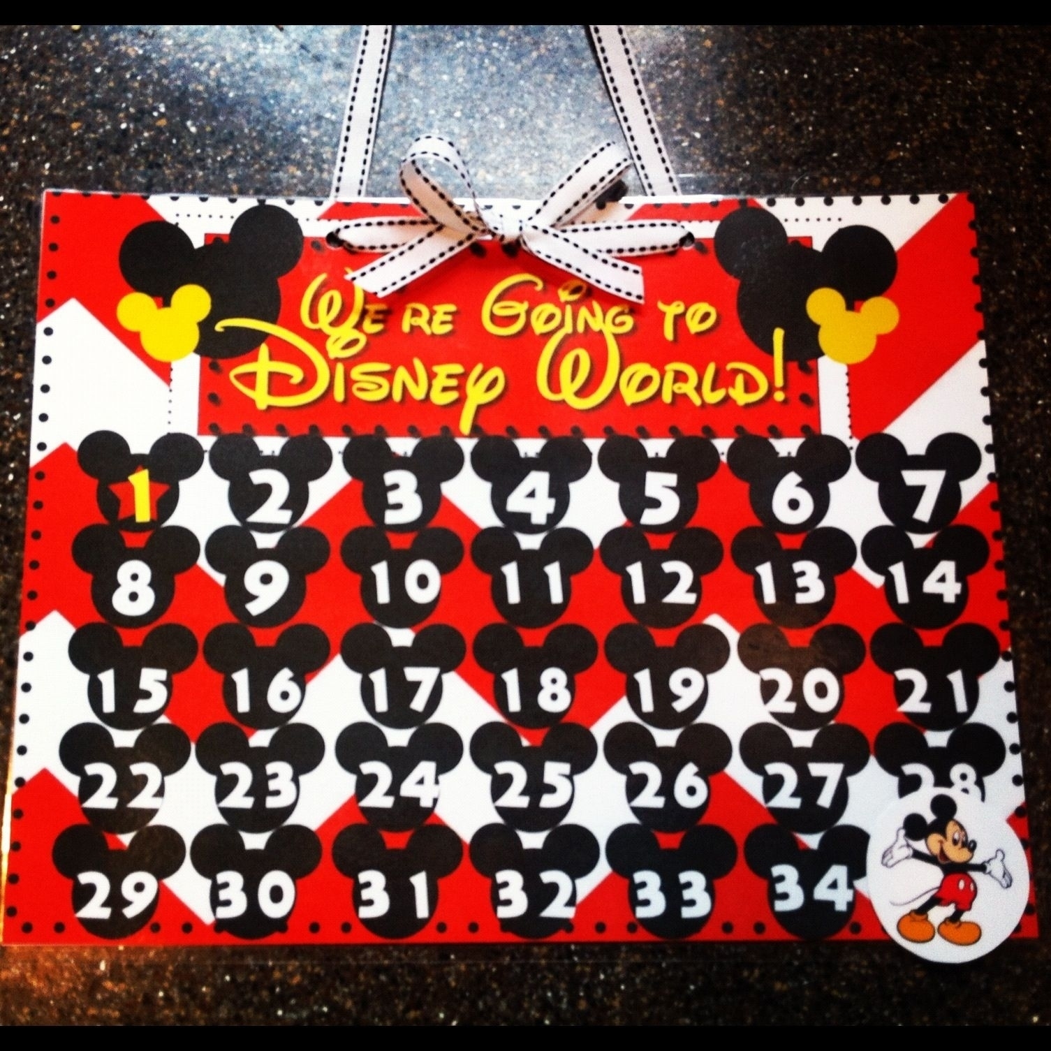 Disney 2020 Calendar Countdown Printable | Monthly Printable Free Printable Disneyland Countdown Calendar 2020