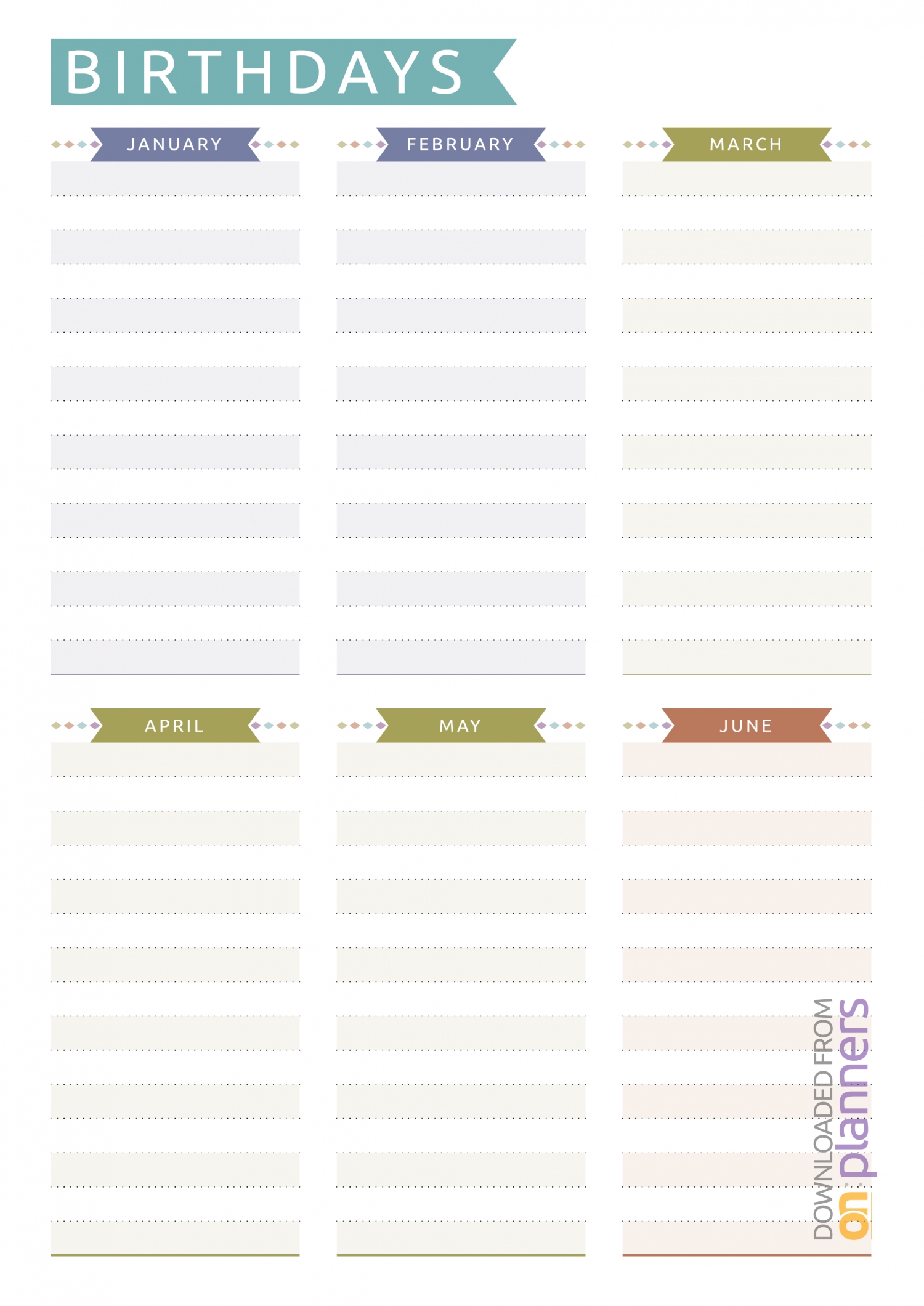 Download Printable Birthday Calendar - Casual Style Pdf Incredible Free Printable Birthday Calendar Template