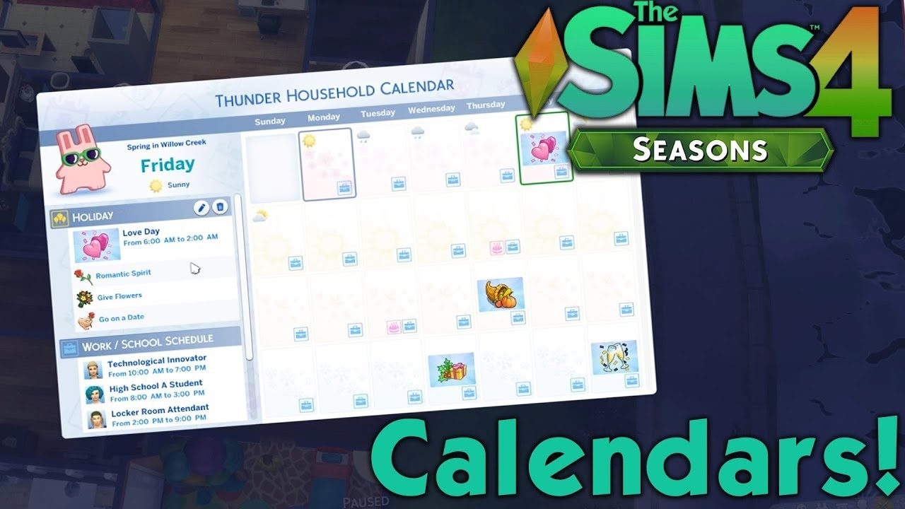 ⛄The Sims 4: Seasons | Calendars Tutorial | How To Add Events, Make  Holidays And More! ? Dashing 4 Sims 4 Save Holiday Calender