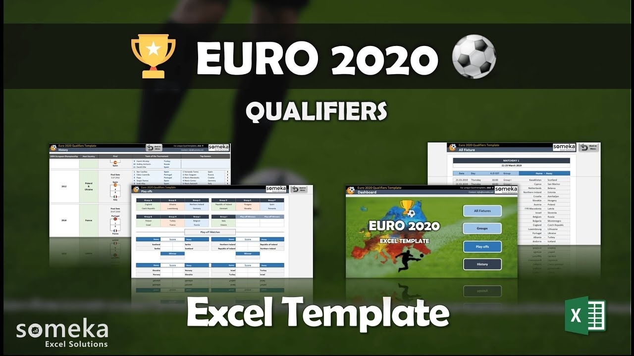 Euro 2020 Qualifiers Excel Template |Schedule, Fixtures, Results! Incredible Euro 2020 Qualification Calendar