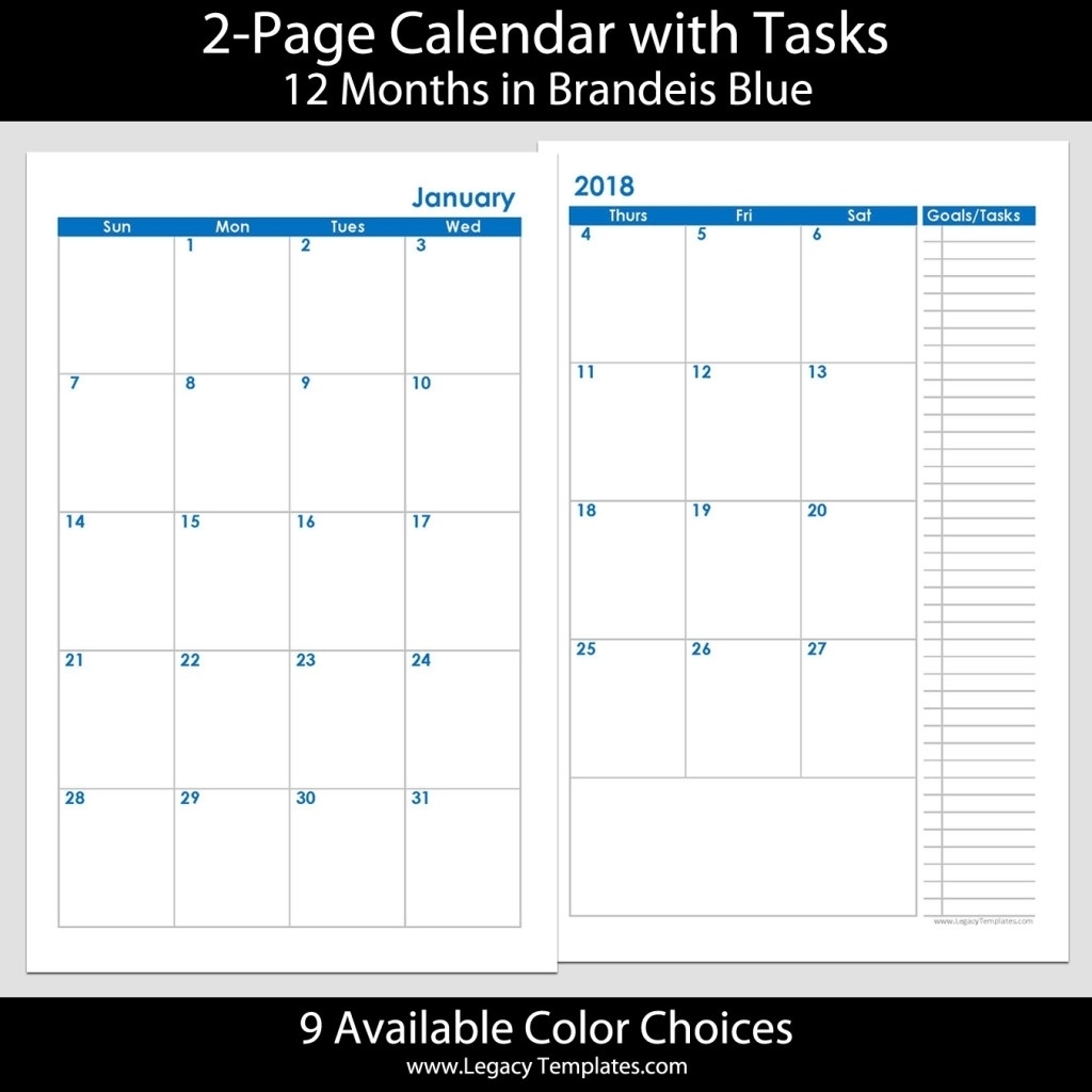 Exemplary 5.5 X 8.5 Printable Calendar Pages : Mini Calendar 5.5 In X 8.5 In Calendar