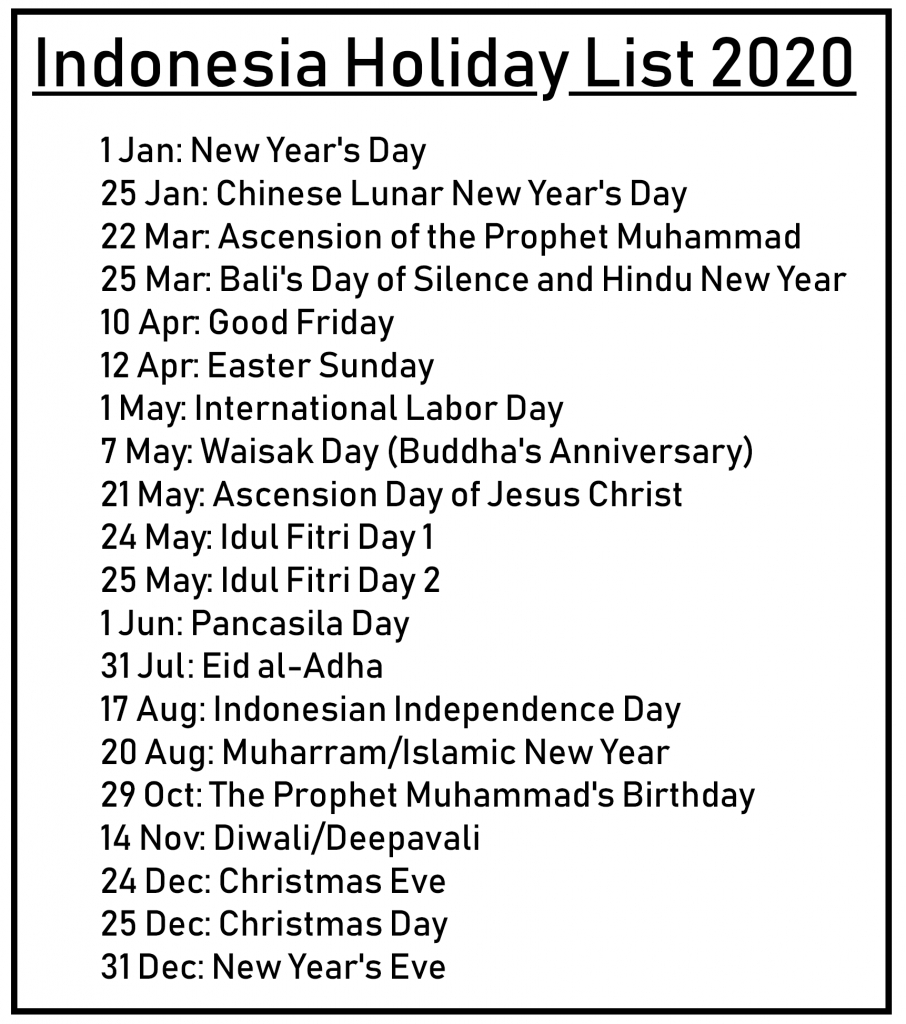 ?printable Free Download Indonesia Calendar 2020 [Pdf 2020 Indonesia School Holiday Calendar Pdf