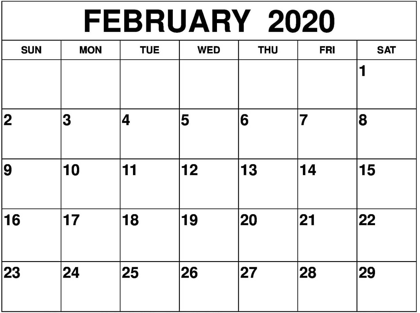 February 2020 Calendar Canada With Holidays Pdf - Set Your February 2020 Calendar Canada