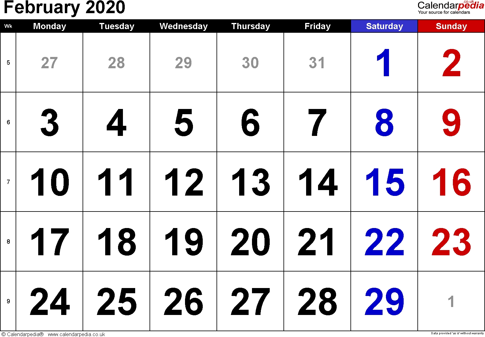 February 2020 Calendars Uk - Colona.rsd7 Extraordinary 2020 Calendar With Bank Holidays Uk