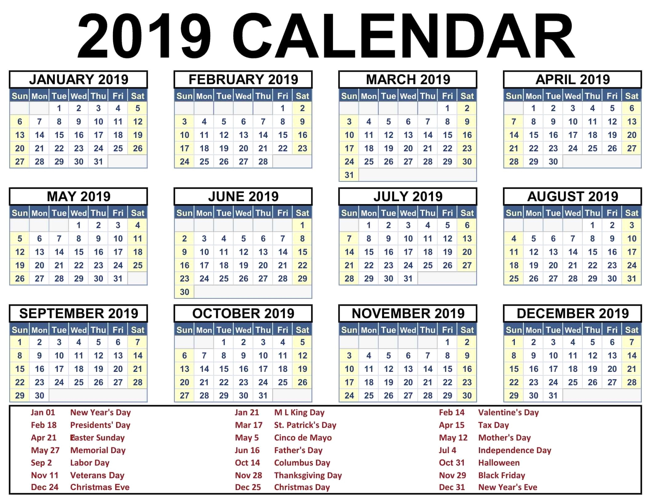 Free 2019 Calendar Canada Printable With Holidays Exceptional Free Editable Calendar Template 2020 Nova Scotia
