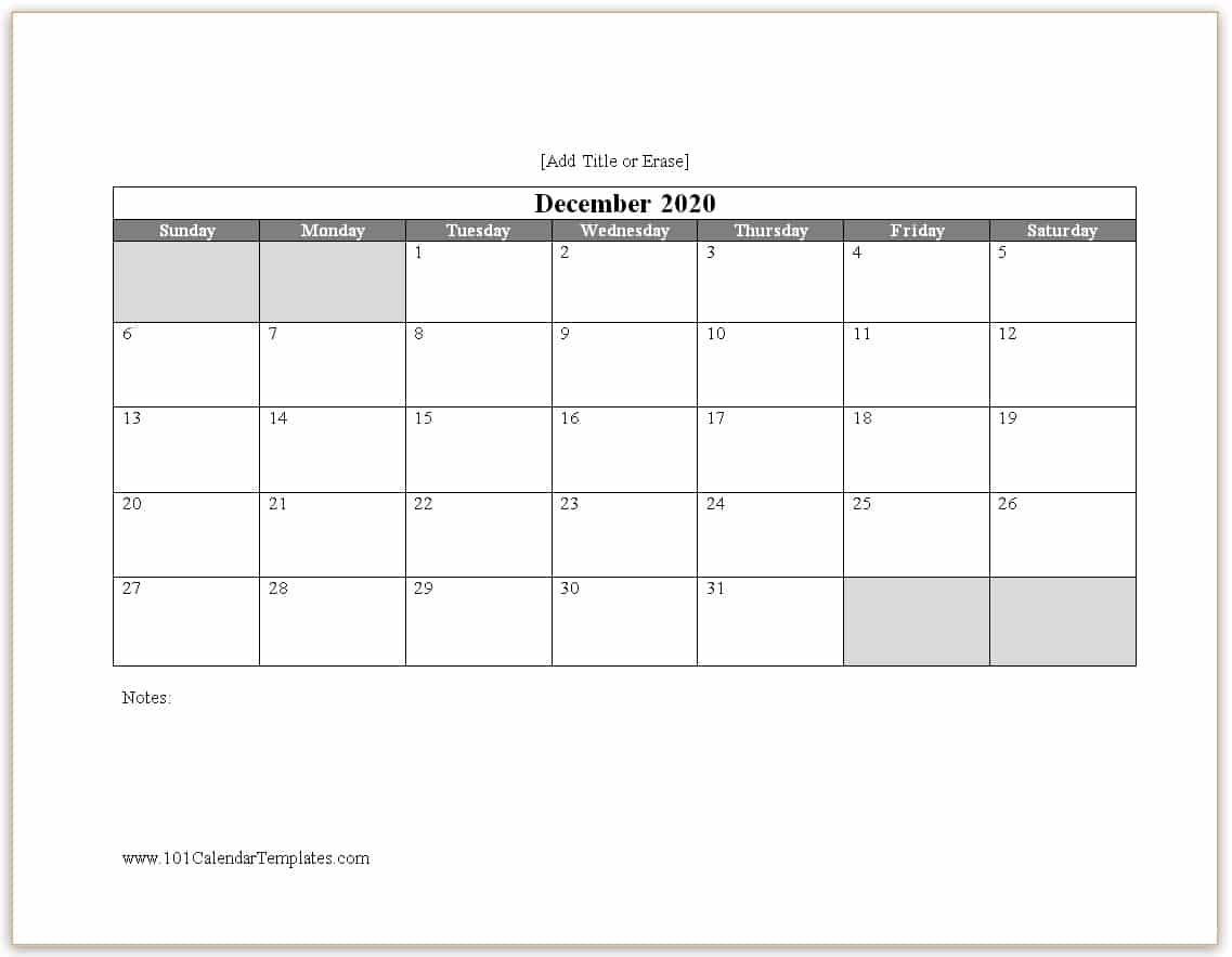 Free 2020 Calendar Template Word Microsoft Word 2020 Calendar Template