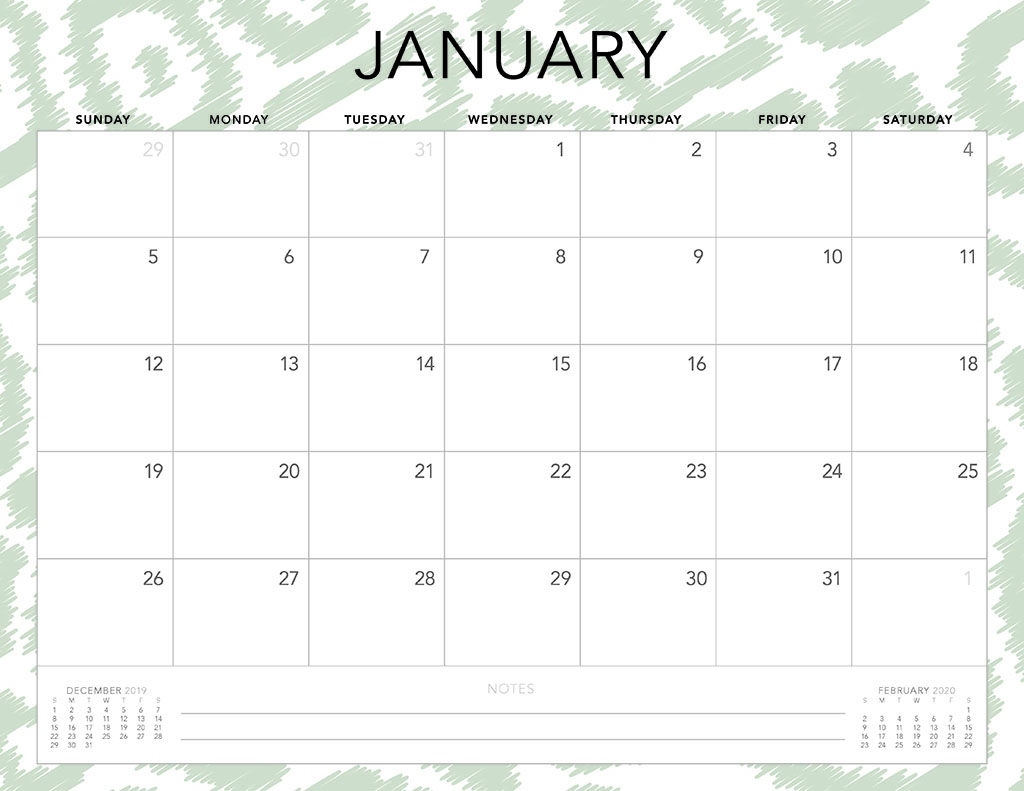 Free 2020 Printable Calendars - 51 Designs To Choose From! Exceptional Free Printable Monthly Calandar Starting Monday