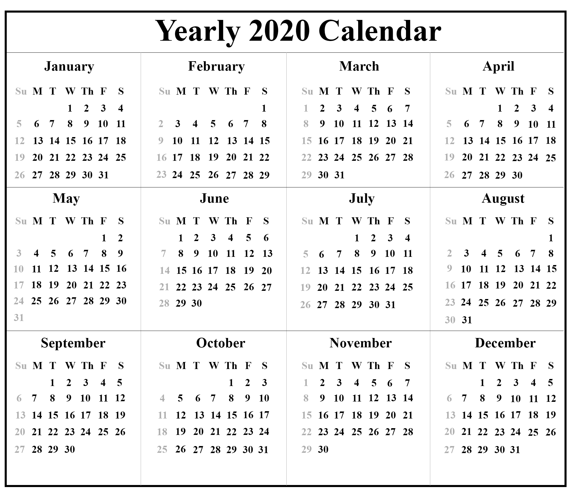 Free Blank Australia Calendar 2020 With Holidays | Printable 2020 Calendar Australia With Holidays