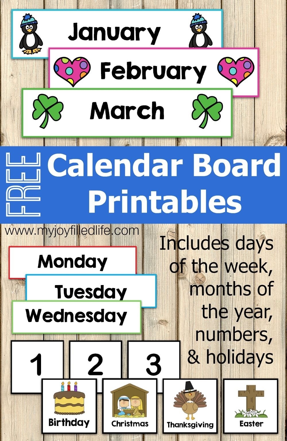 Free Calendar Board Printables | Preschool Calendar Free Printable Bullentin Board Calendars