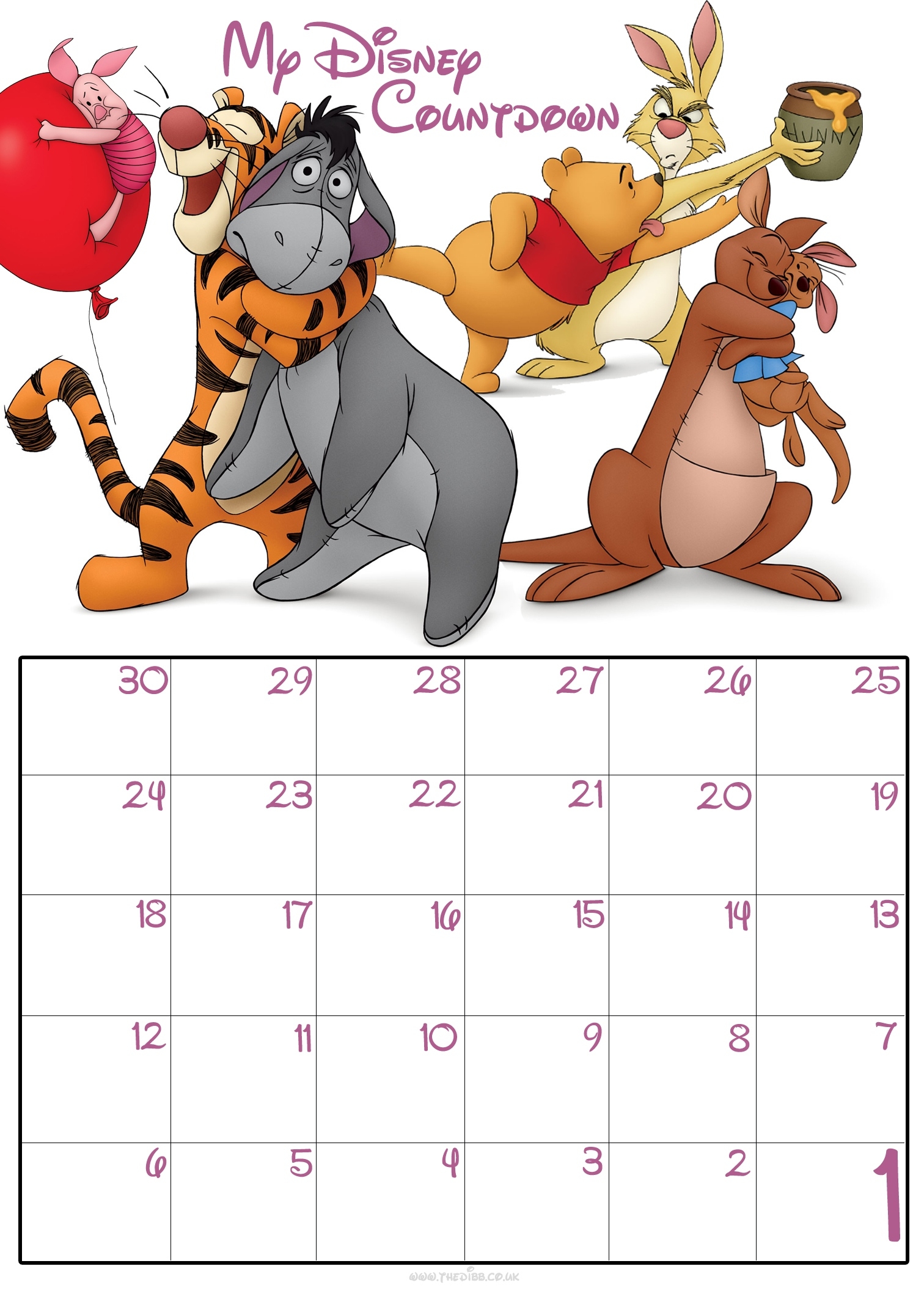 Free Download Free 30 Day Disney Countdown Calendar Countdown Calendar For Desktop Free