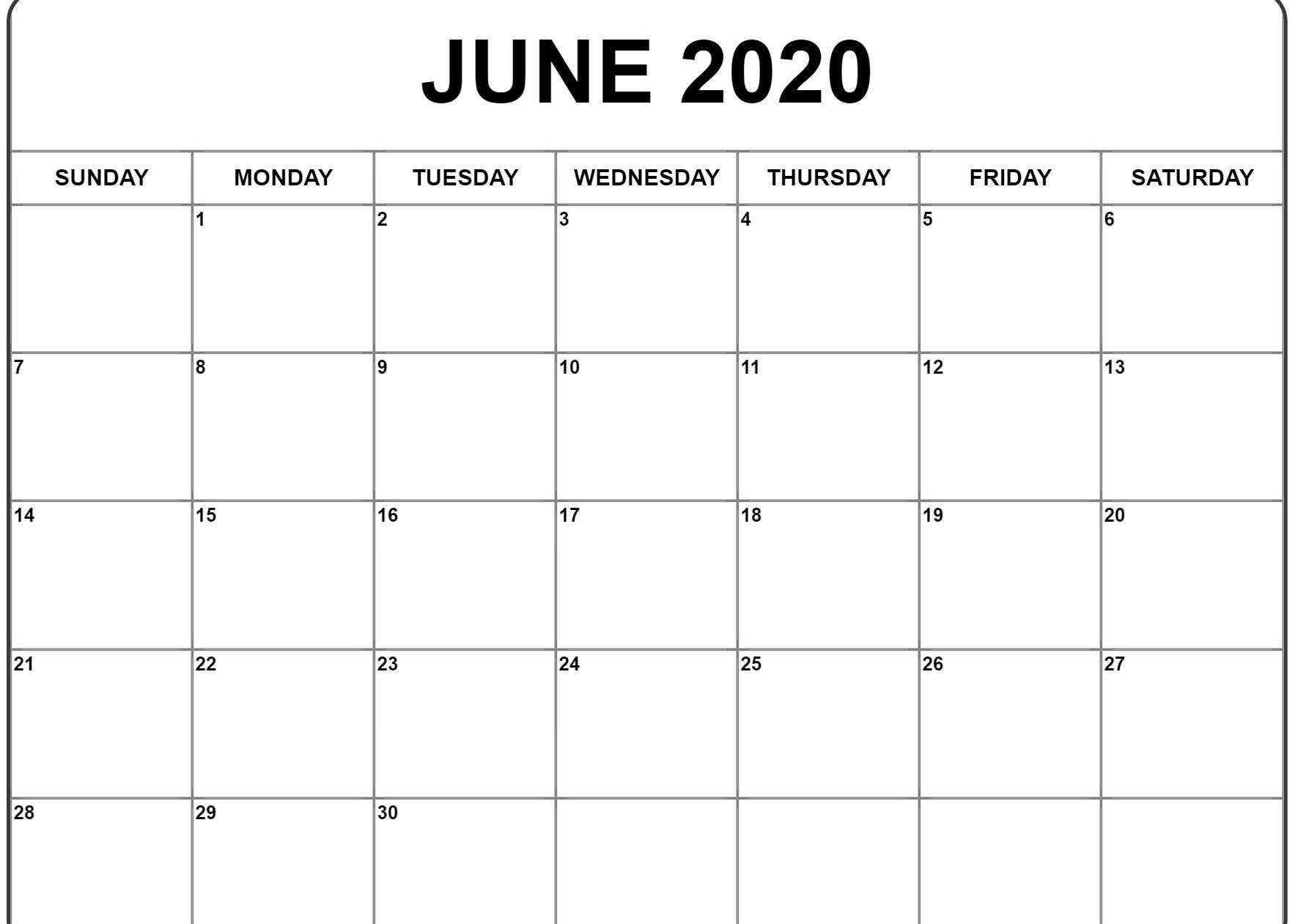 Free} June 2020 Planner Calendar Printable Templates Word June 2020 Calendar Canada