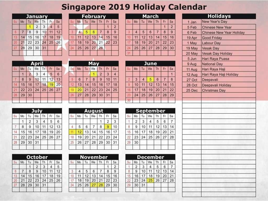 Free Printable 2020 Singapore Calendar With Public Holidays Singapore 2020 Calendar With Holidays