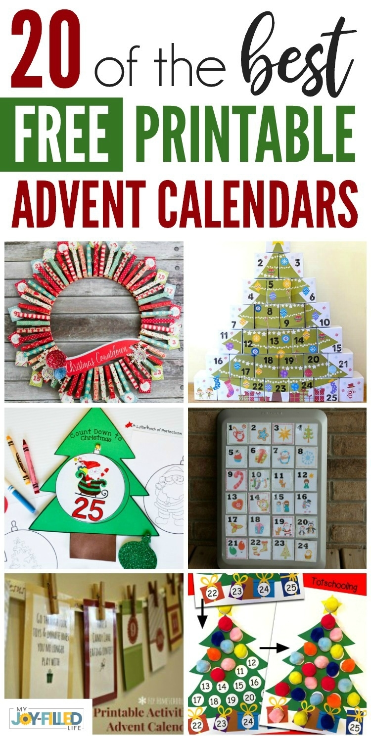 Free Printable Advent Calendars - My Joy-Filled Life Exceptional Printable Countdown To Christmas 2020