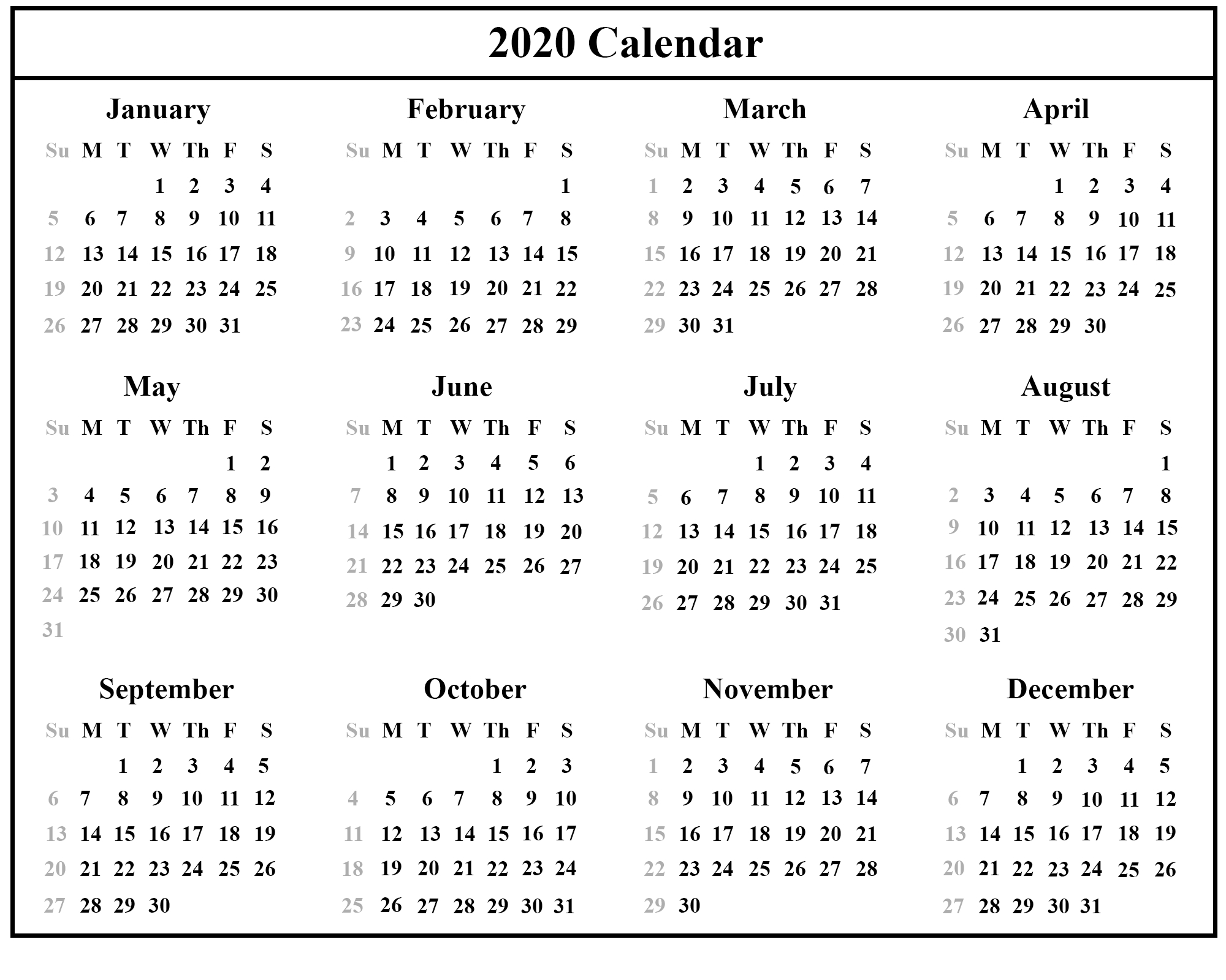 Free Printable Australia Calendar 2020 In Pdf, Excel &amp; Word 2020 Calendar Australia With Holidays