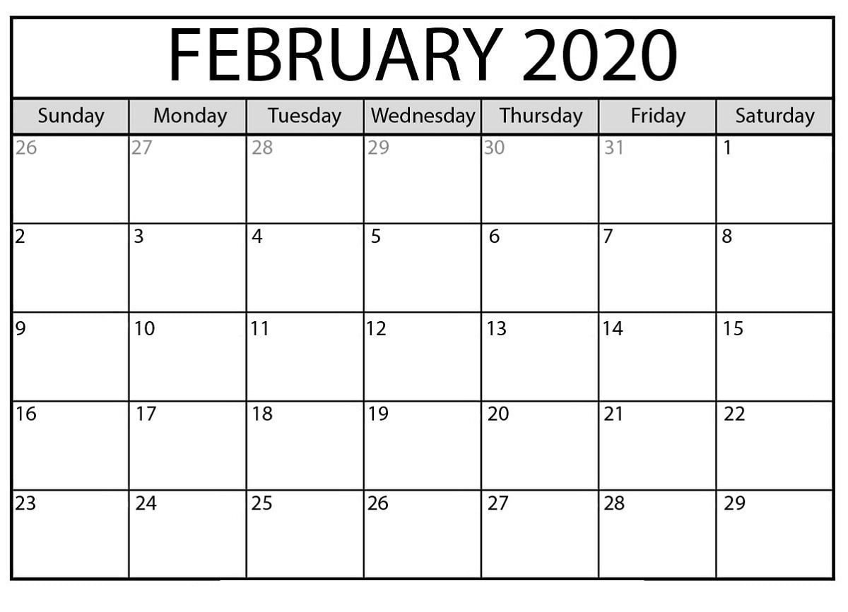 Free Printable Calendar Templates 2020 For Kids In Home Printable Blank Monthly Calendar Template 2020