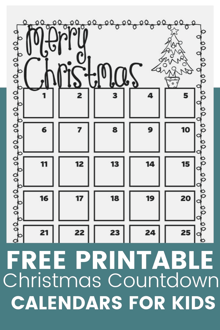 Free Printable Christmas Countdown Calendar For Kids Impressive Free Printable Christmas Countdown Calendar