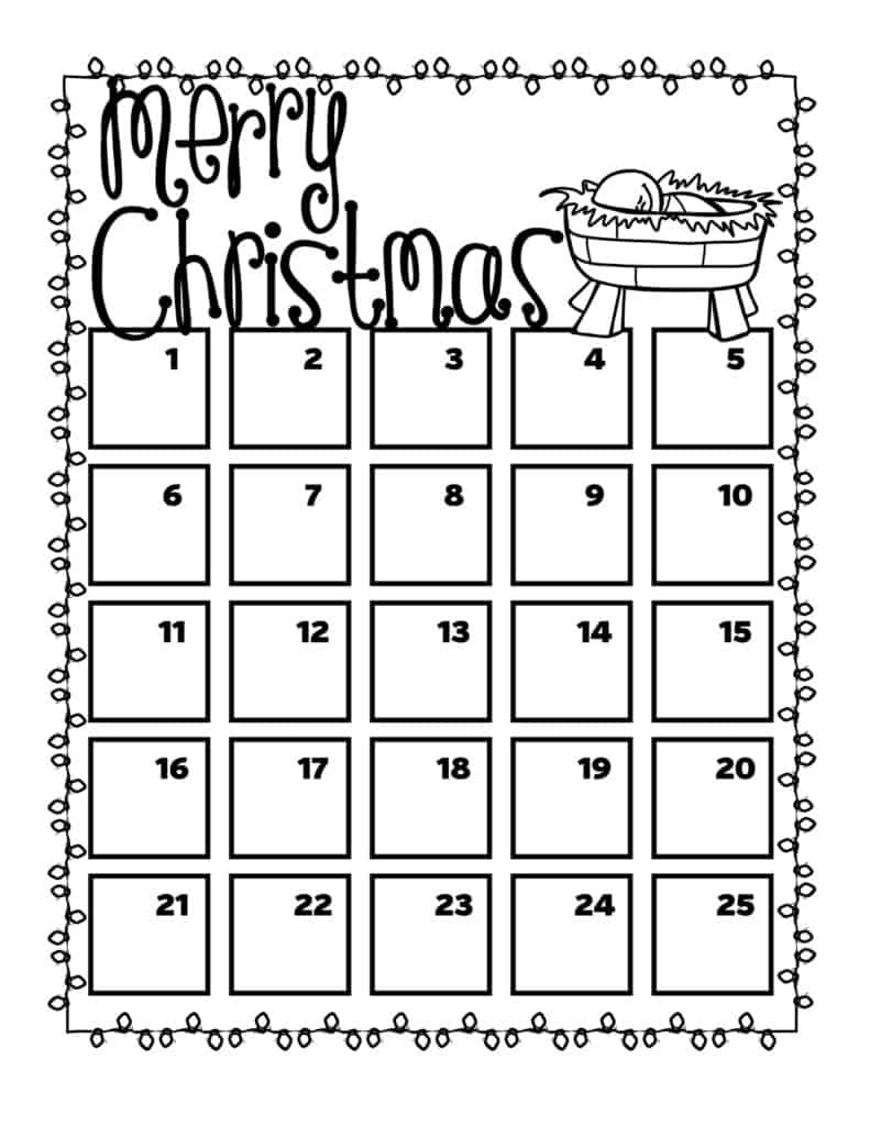 Free Printable Christmas Countdown Calendars For Kids Impressive Xmas Countdown 2020 Clendar Printable