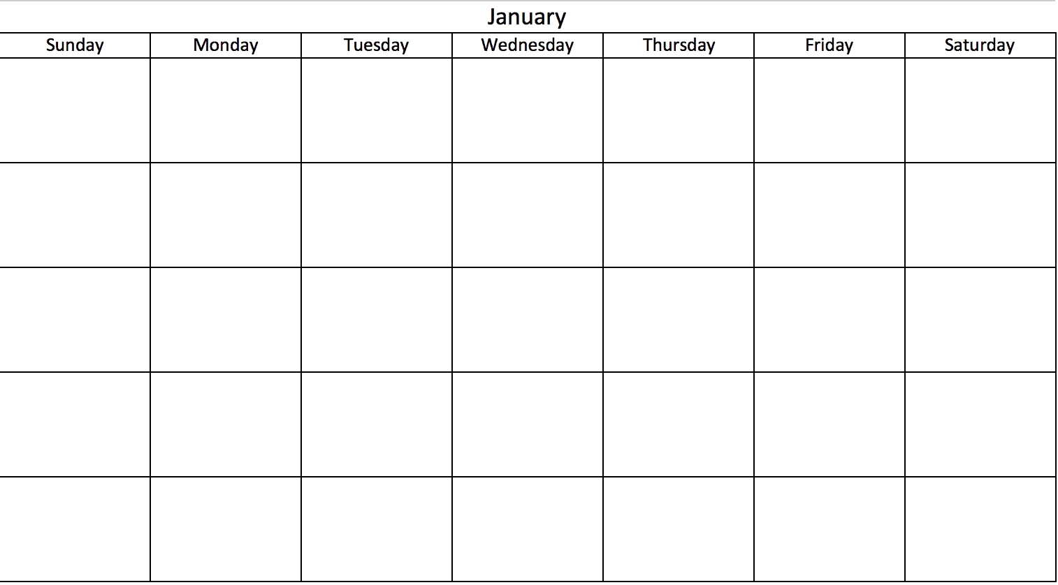 Free, Printable Excel Calendar Templates For 2019 &amp; On Blank Calendars With Days Of The Week Not Numbered