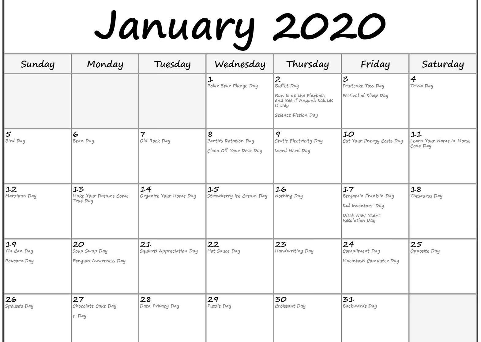 Free Printable January 2020 Calendar Holidays Templates Incredible Chinese Lunar/gregorian Calendar 2020 Free Printable