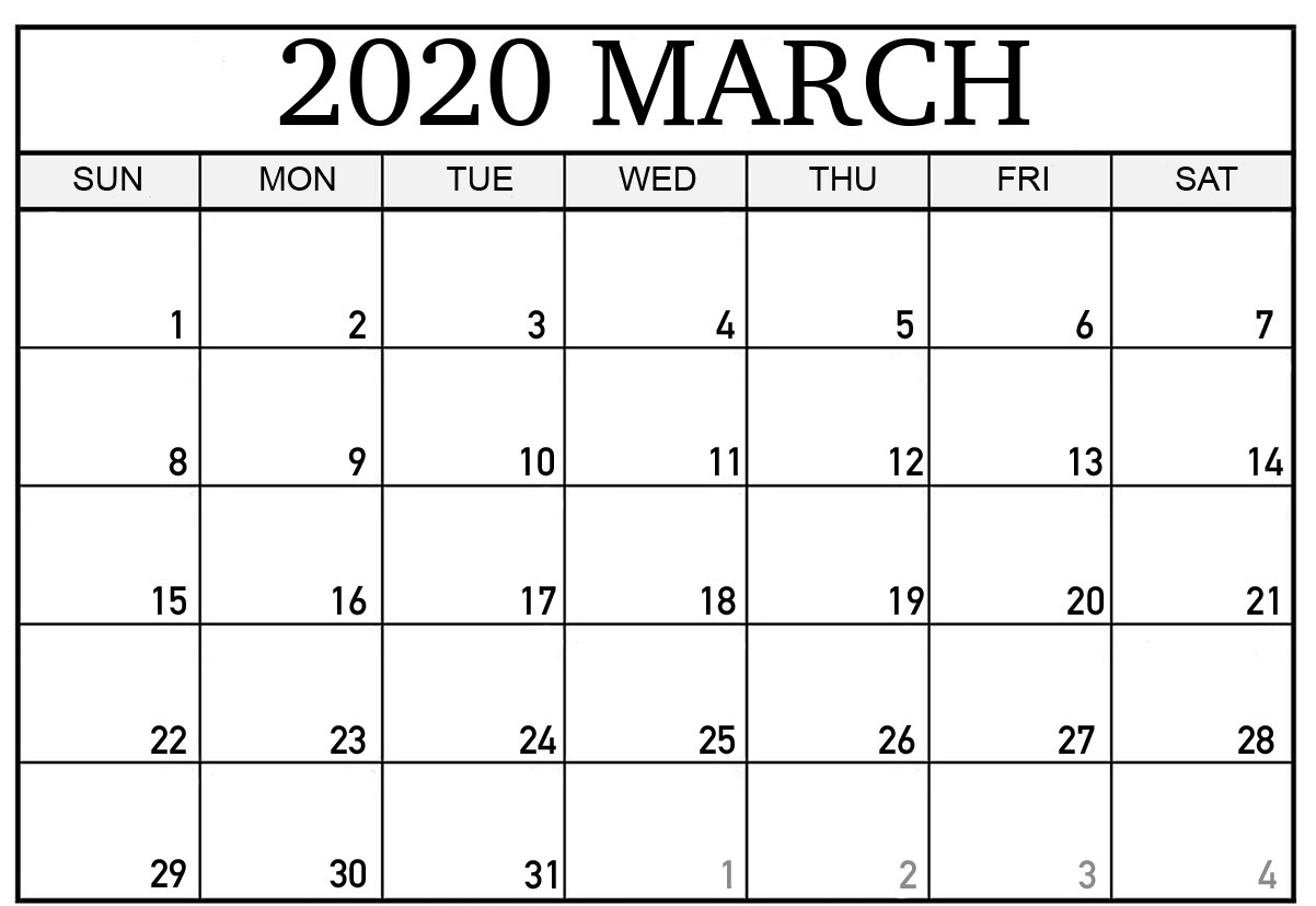 Free Printable March Holidays 2020 Calendar In Us, Uk Extraordinary March 2020 Calendar Canada Printable