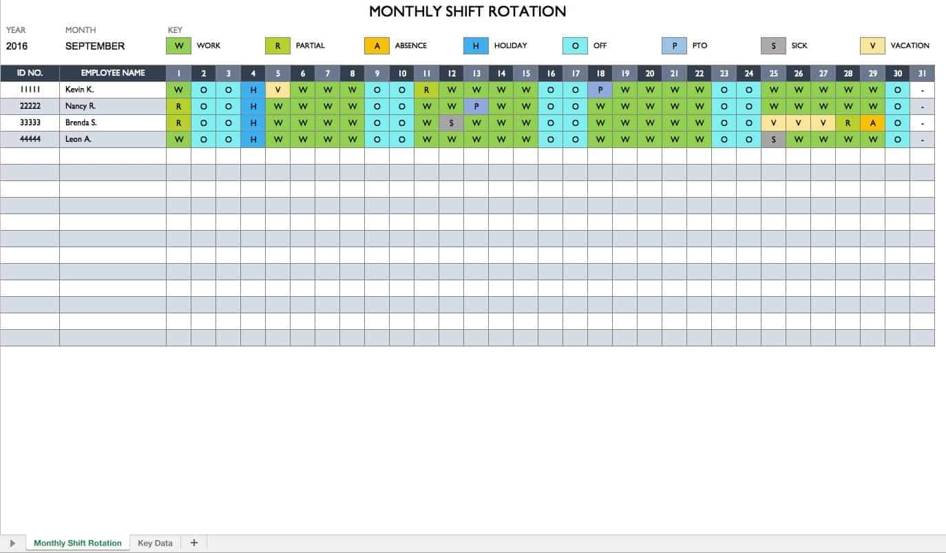 Free Work Schedule Templates For Word And Excel |Smartsheet Remarkable 24 Hour 7 Day Template