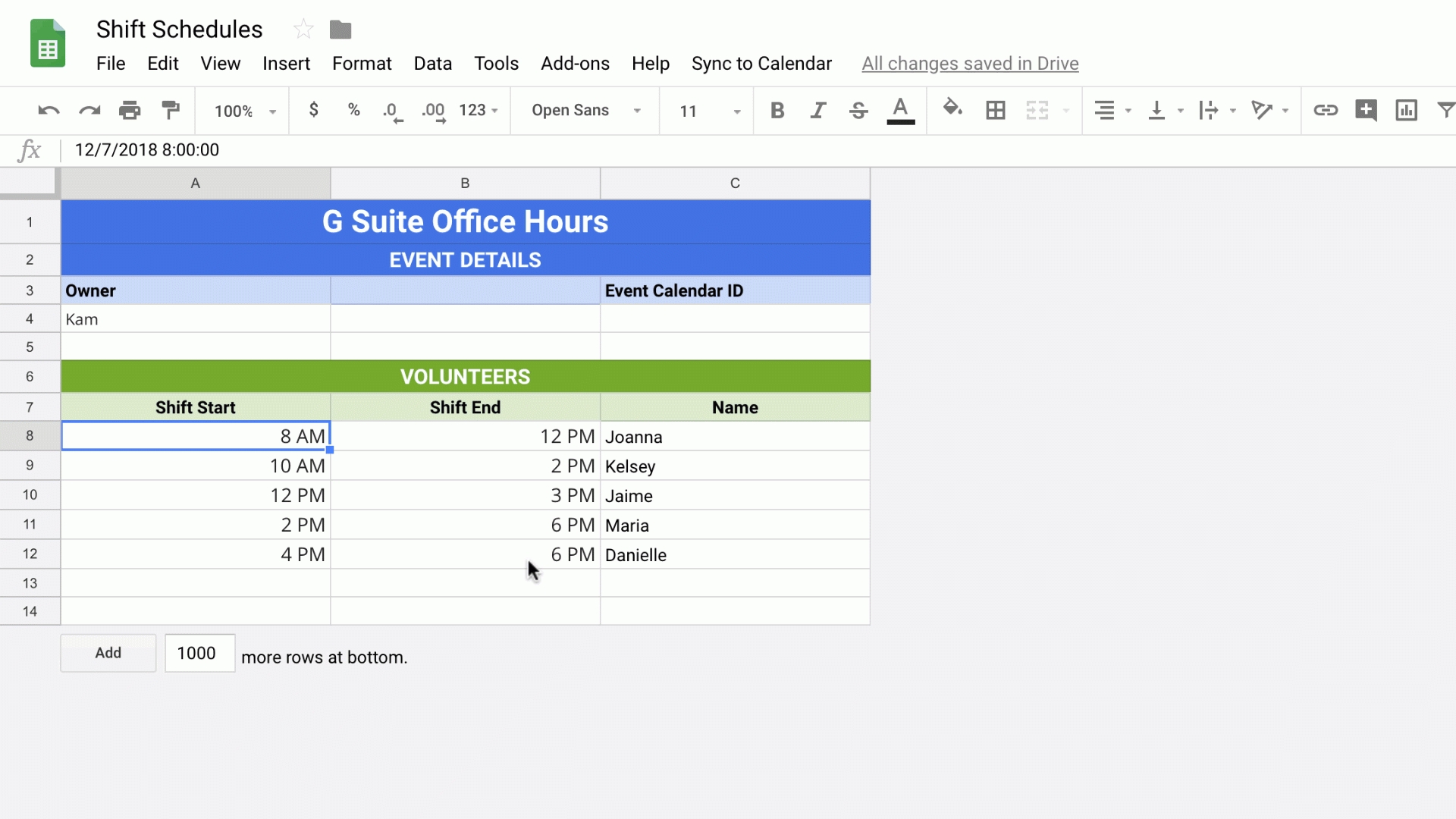 G Suite Pro Tips: How To Automatically Add A Schedule From Calendar Add In For Google Sheets