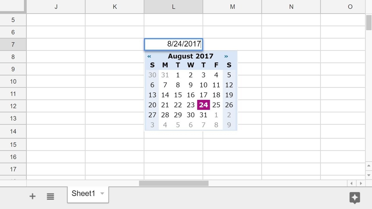 Google Sheets - Add A Pop-Up Calendar Date Picker Calendar Add In For Google Sheets