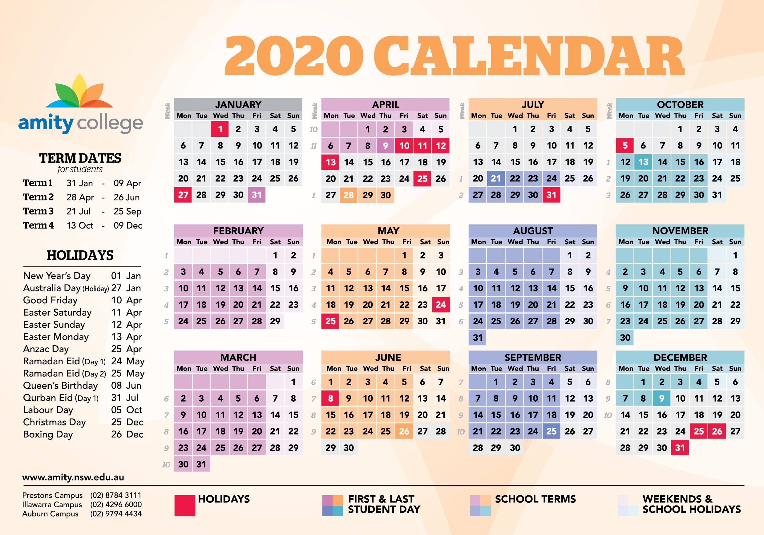 Impressive 2020 Calendar Nsw Public Holidays Printable Blank Calendar