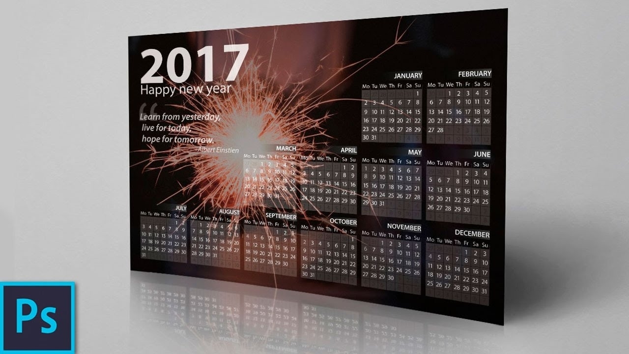 How To Create A Professional Calendar In Photoshop Making A Calendar Template In Photoshop