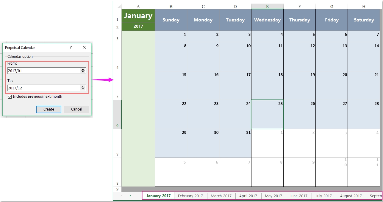How To List All Mondays / Fridays In A Month In Excel? Perky Calendar Showing Monday Through Friday
