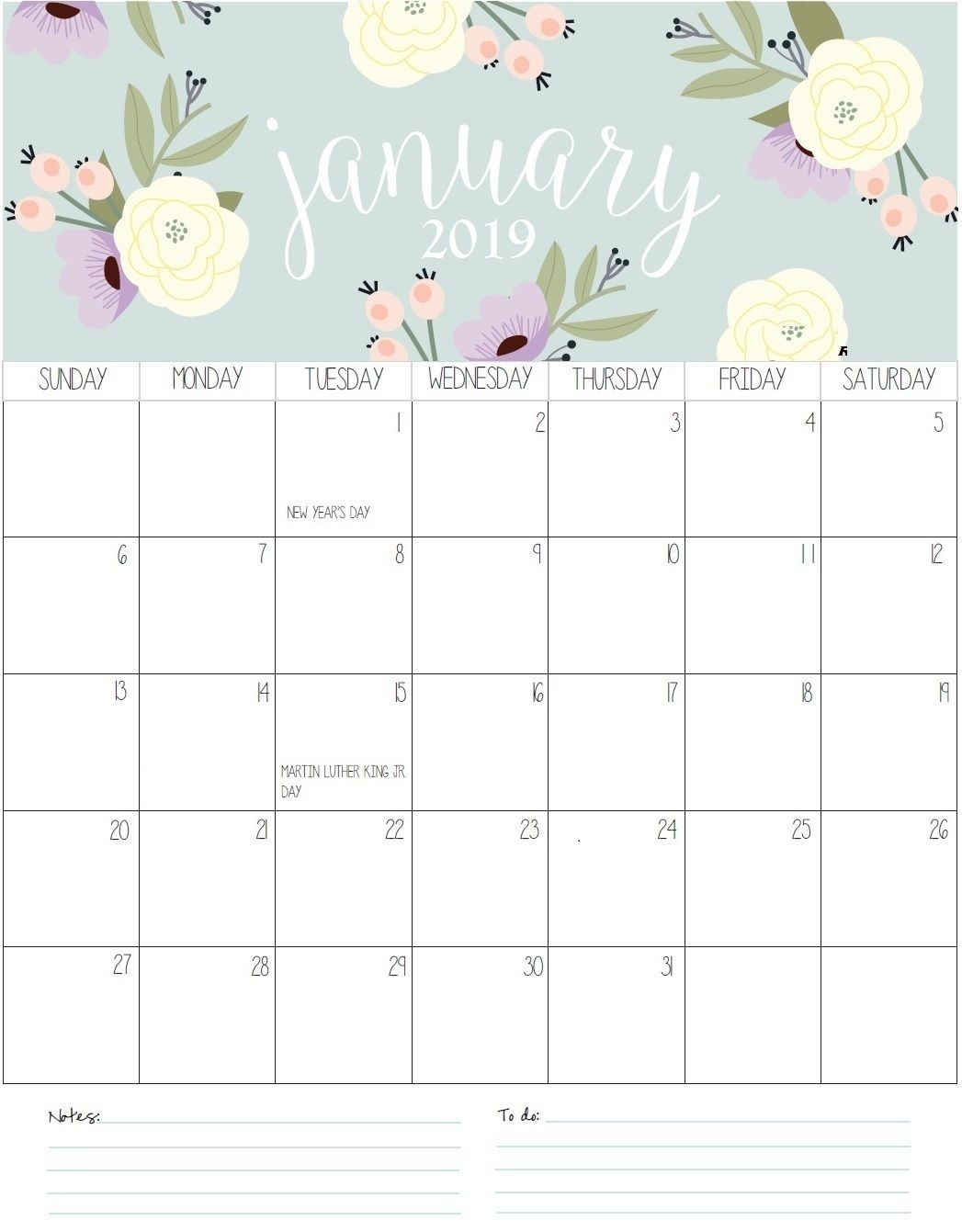 January Monthly Calendar 2019 | Calendar Wallpaper, January January Month At A Glance Calendar Page