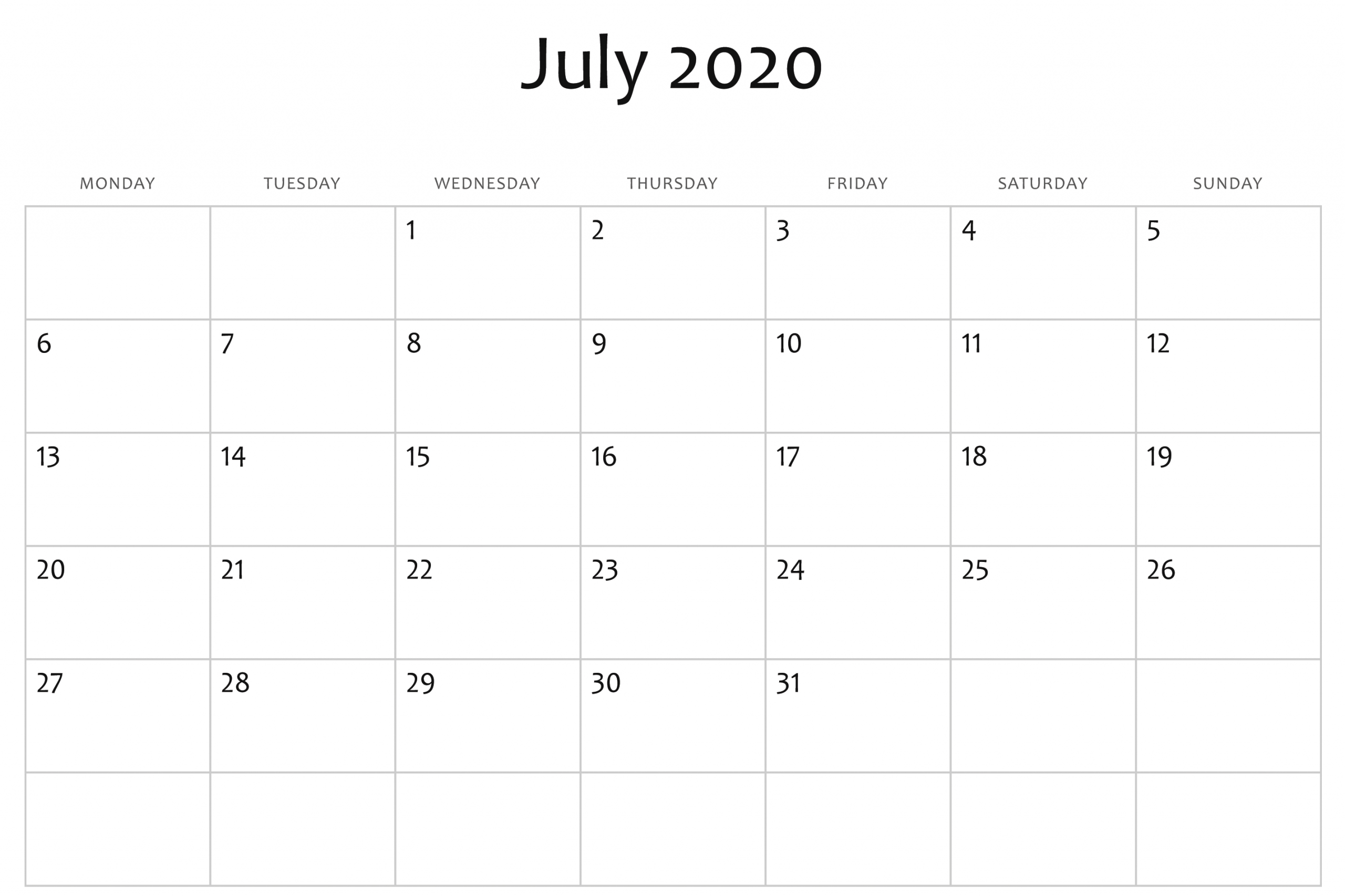 July 2020 Calendar Word | Monthly Calendar Template, Free Perky Ms Word Printable Calendars 2020