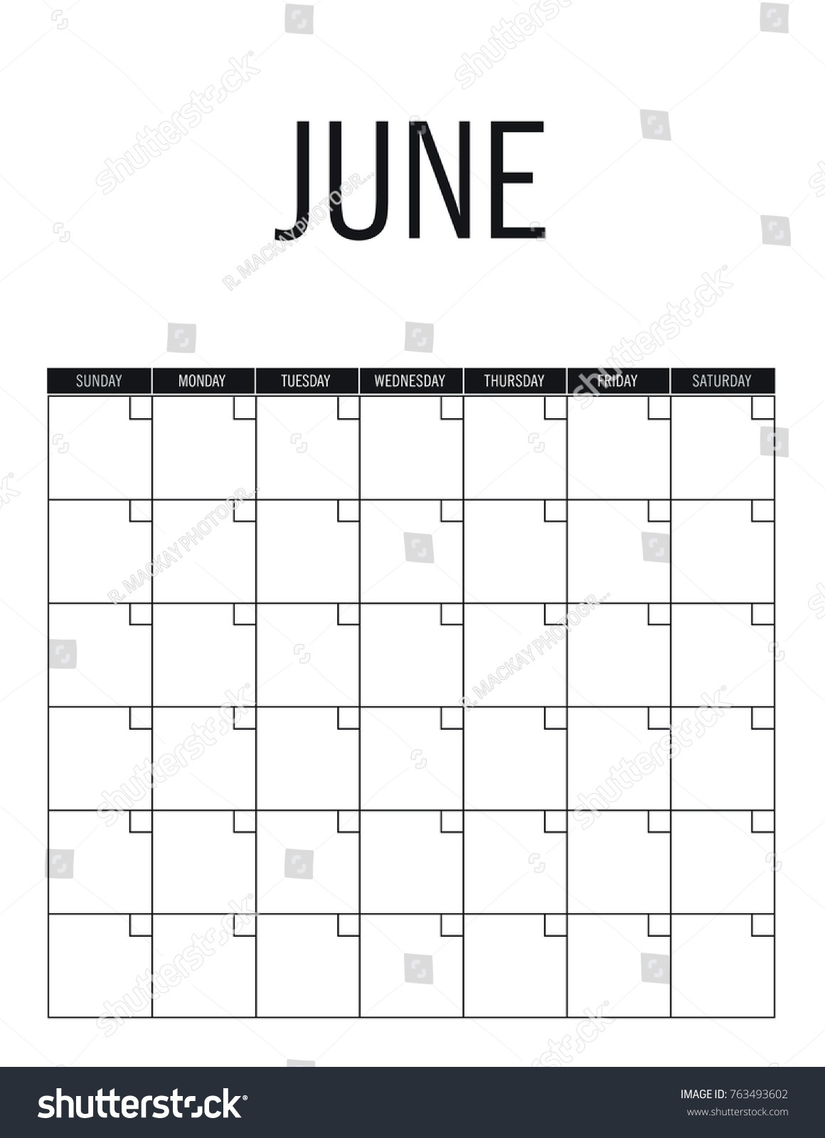 July Blank Calendar Page No Dates Stock Vector (Royalty Free Exceptional Blank Calendar With No Dates