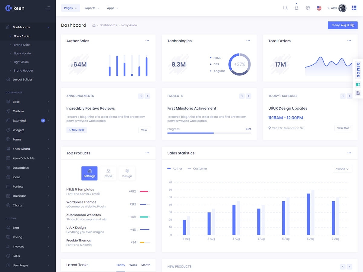 Keen – The Ultimate Bootstrap Admin Theme - Bootstrap Themes How To Create Calander Icon Using Bootstrap