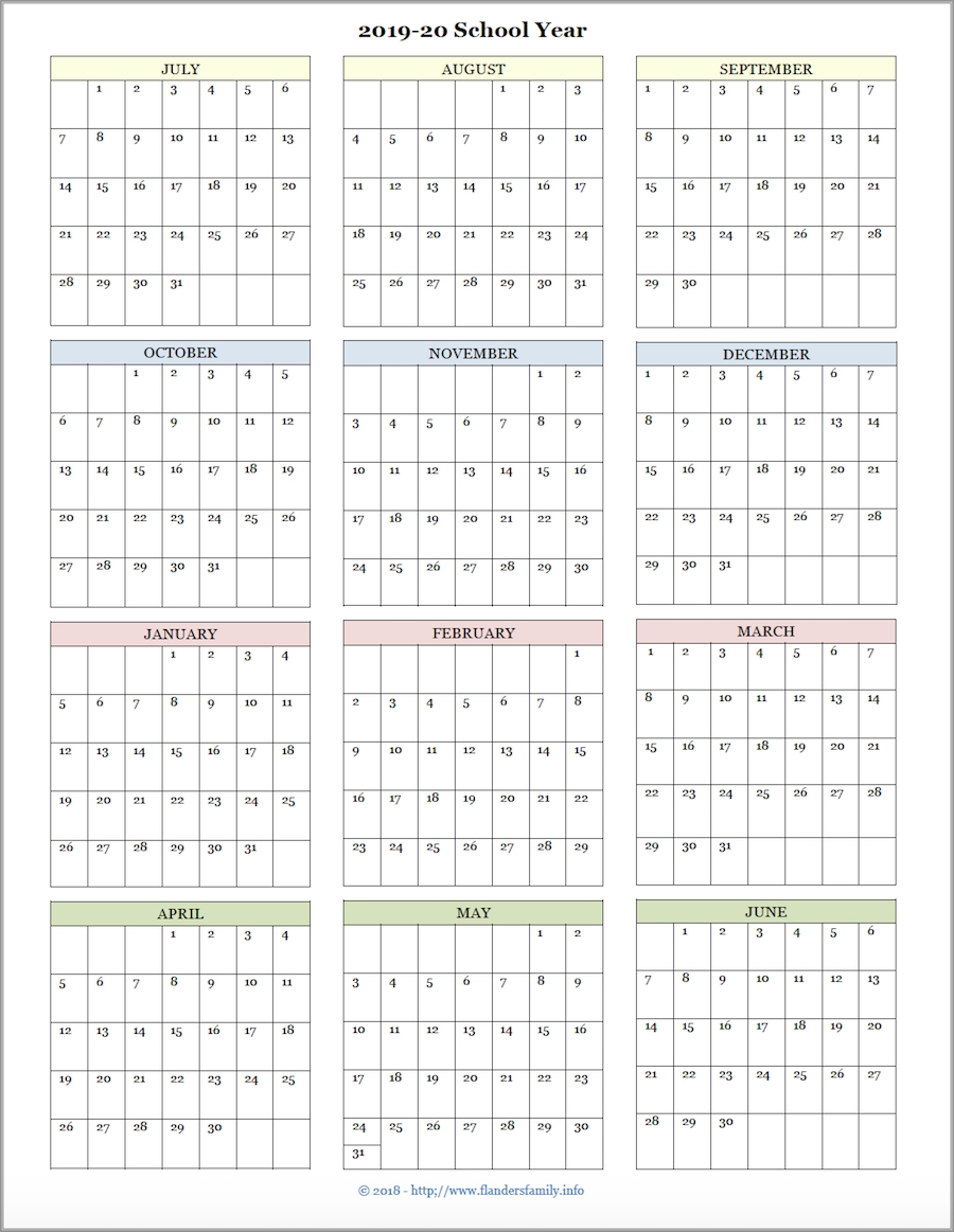 Mailbag Monday: More Academic Calendars (2019-2020 Free Year At A Glance Calendar 2020 Printable