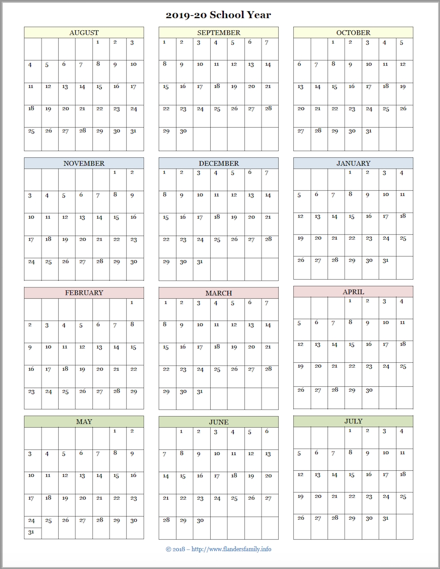 Mailbag Monday: More Academic Calendars (2019-2020 Free Year At A Glance Calendar 2020 Printable