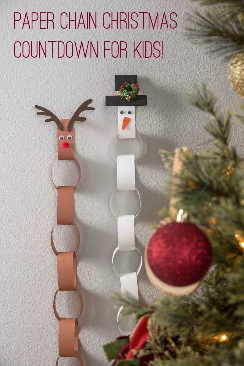 Make An Easy Paper Chain Kids Advent Calendar | Paper Printable Christmas Countdown 2020 For Kids