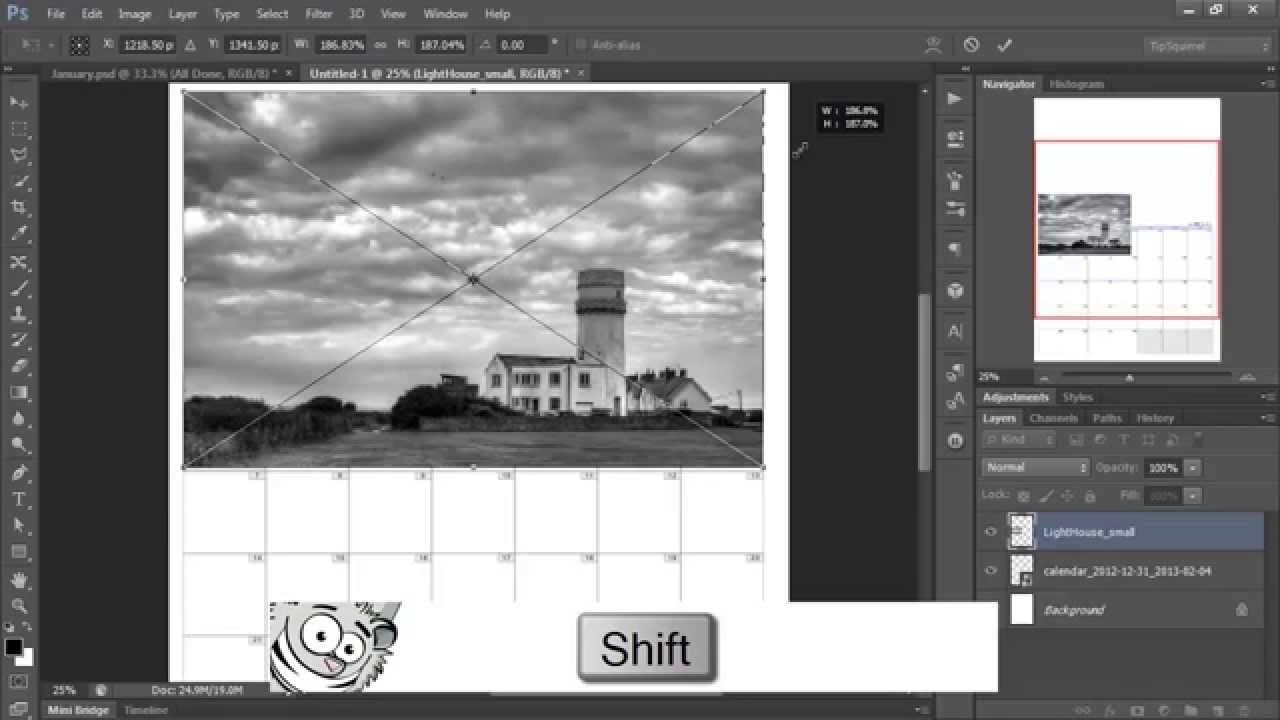 Making An Easy Photo Calendar In Photoshop Making A Calendar Template In Photoshop