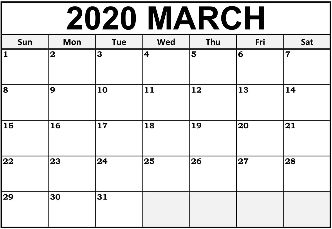 March 2020 Calendar Canada With National Holidays - Set Your March 2020 Calendar Canada Printable