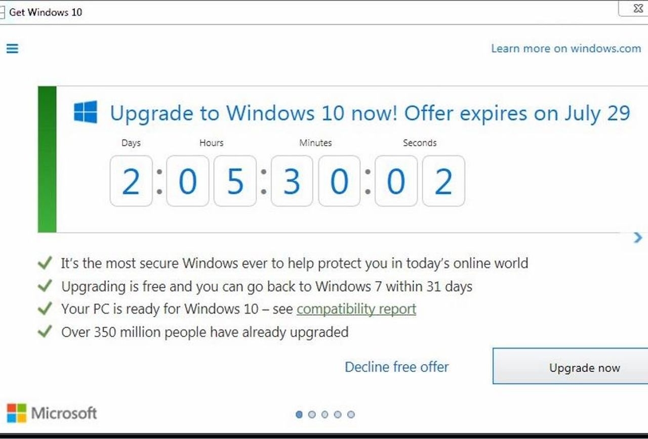 Microsoft Adds Windows 10 Countdown Timer: Free Upgrades End Exceptional Countdown Calendar For Windows 10 Desktop