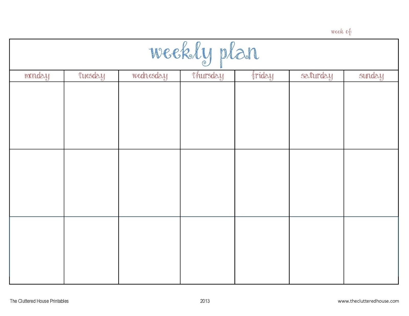 Monday To Friday Planner Template - Calendar Inspiration Design Extraordinary Printable Monday Through Friday Planner