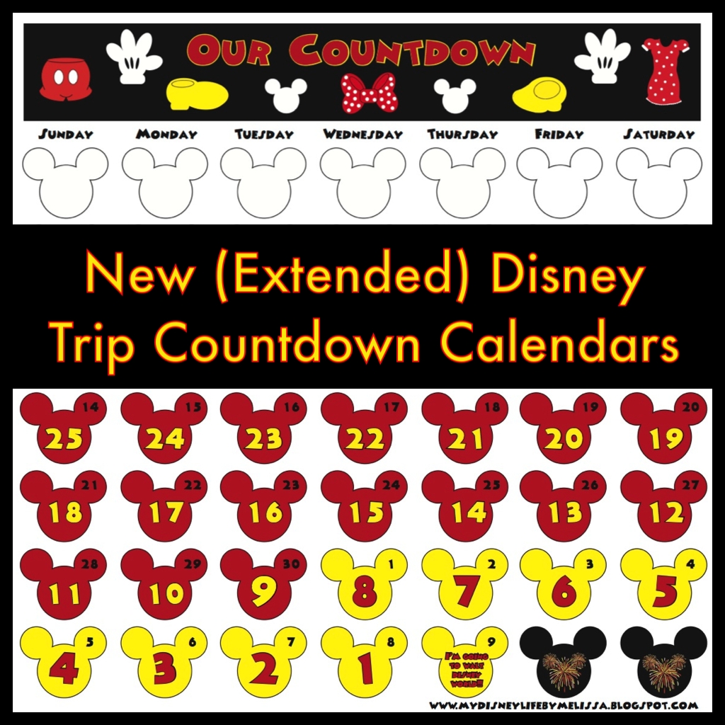 My Disney Life: New Extended Countdown Calendar With Room Perky Disney Vacation Club Countdown Calendar