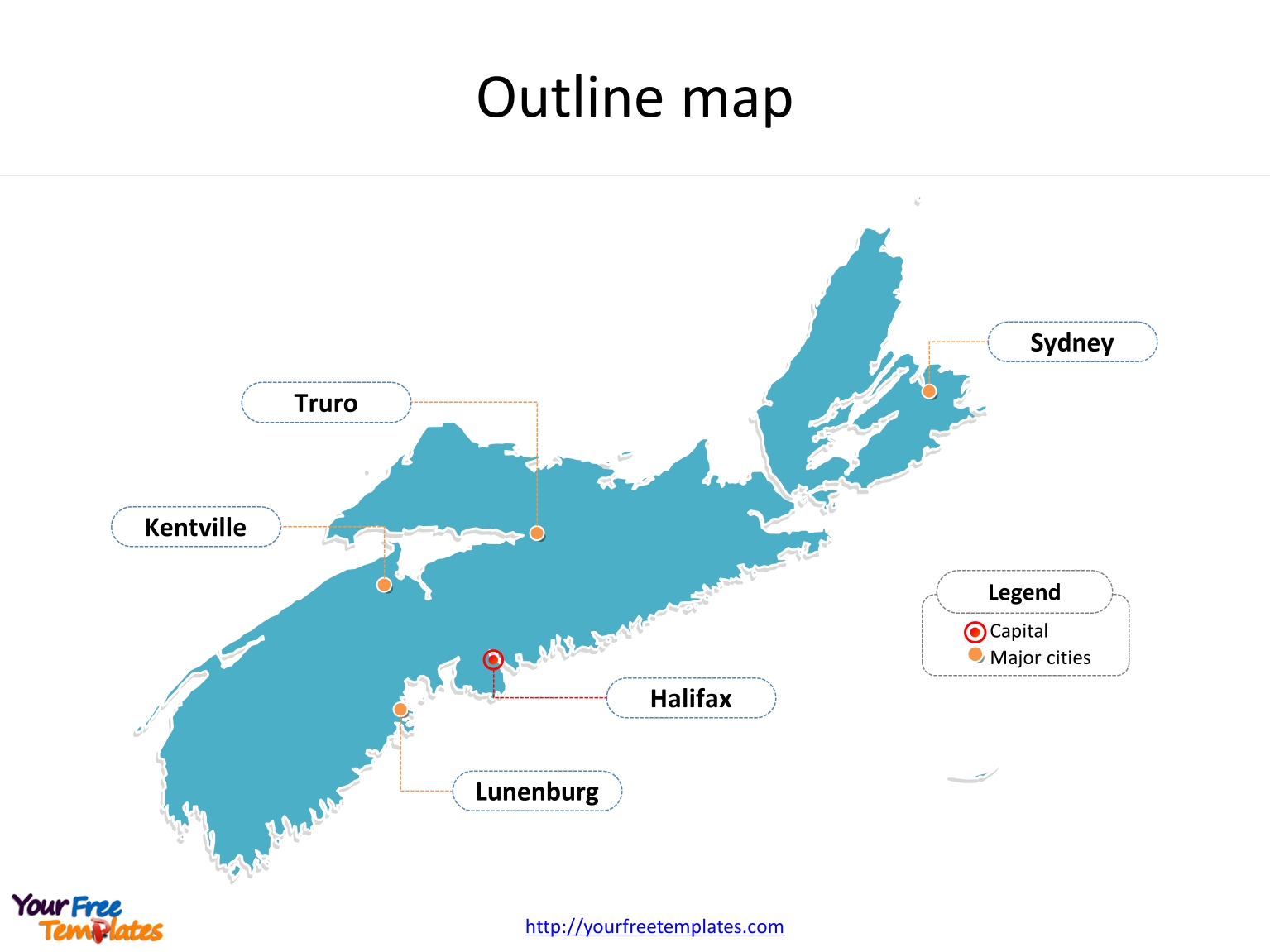 Nova Scotia Map Templates - Free Powerpoint Templates Free Editable Calendar Template 2020 Nova Scotia