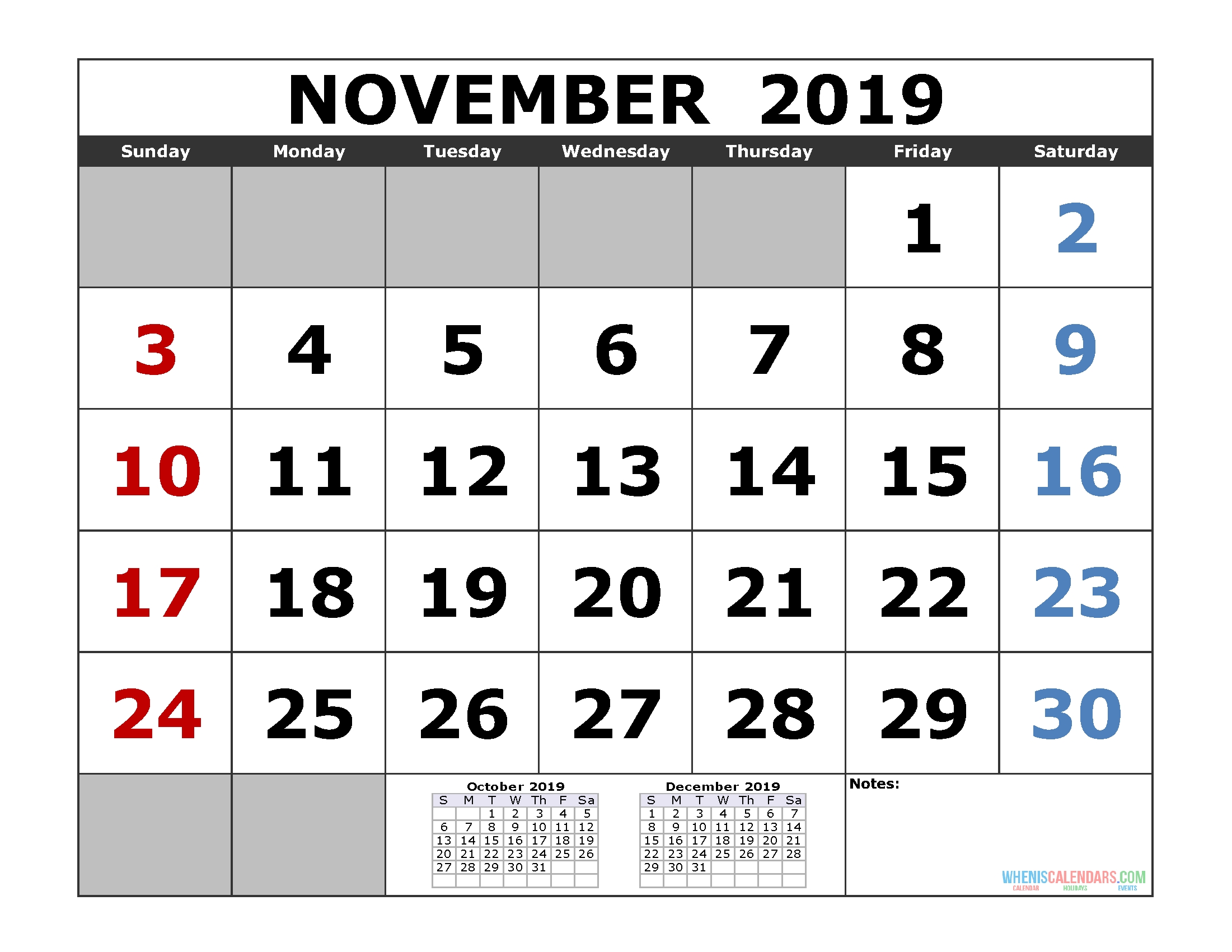 November 2019 Printable Calendar Template (3 Month Calendar Perky Three Calendar Monthas From 25 October