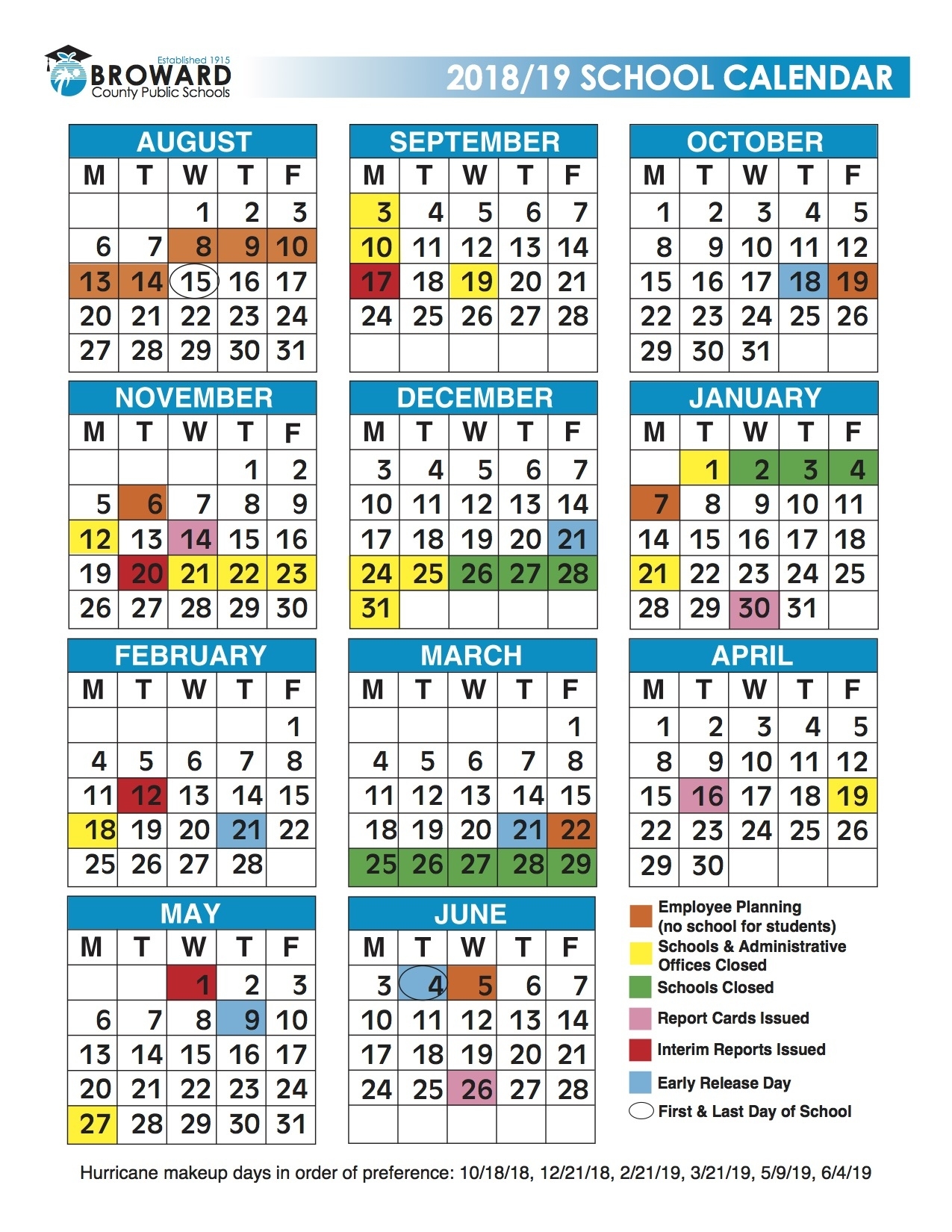 Orange County School Makeup Days | Saubhaya Makeup Blank Broward County School Calendar