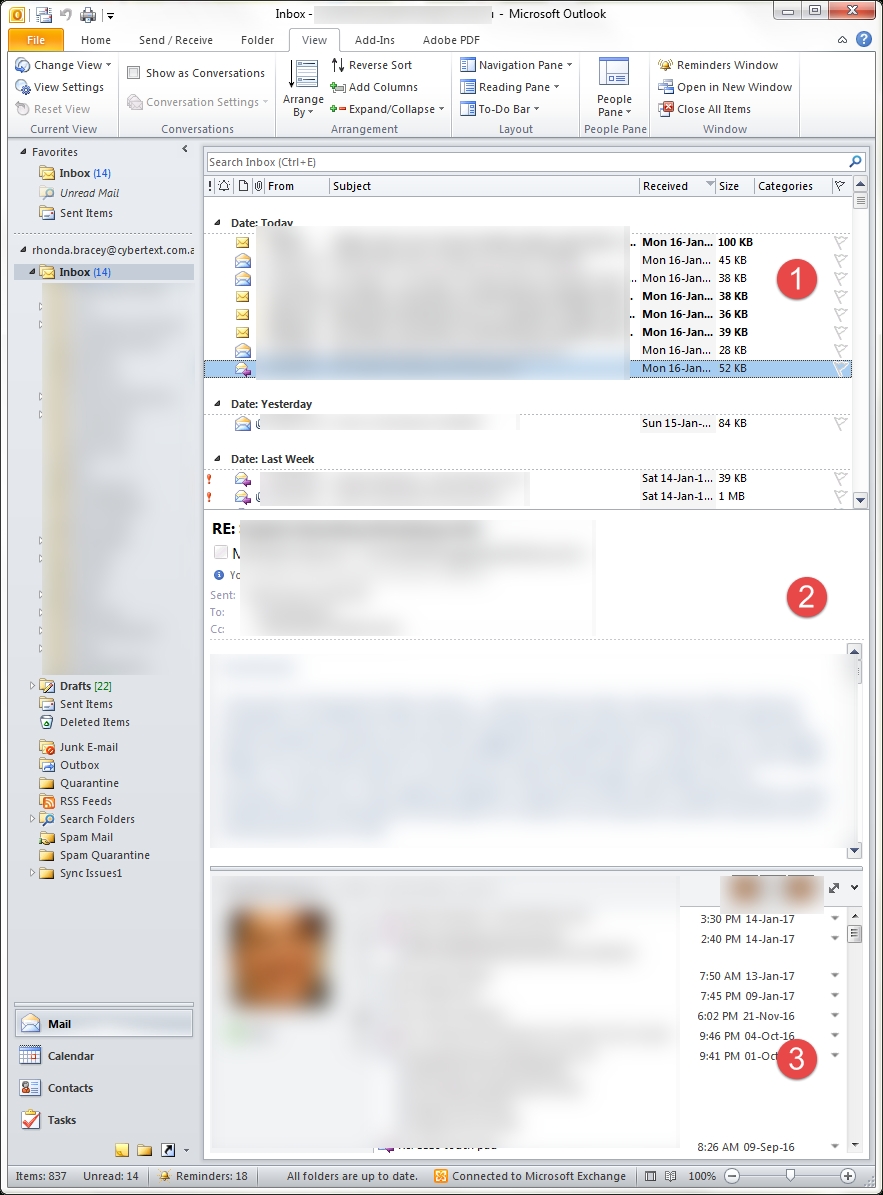 Outlook: Lost The Preview Pane And Minimized To The Title Exceptional Calender Pane Disappeared In Outlook