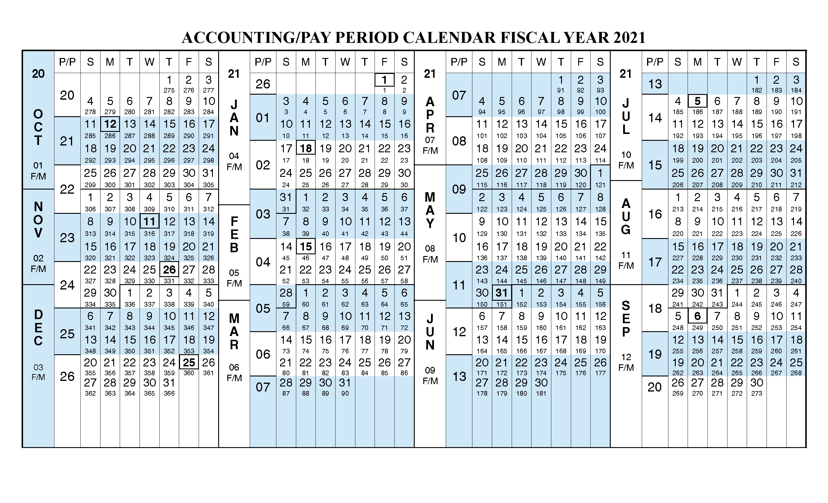 Payroll Calendar 2021 Fiscal Year Calendar [ Oct 2020 - Sep Fiscal Year Calendar 2020 Printable