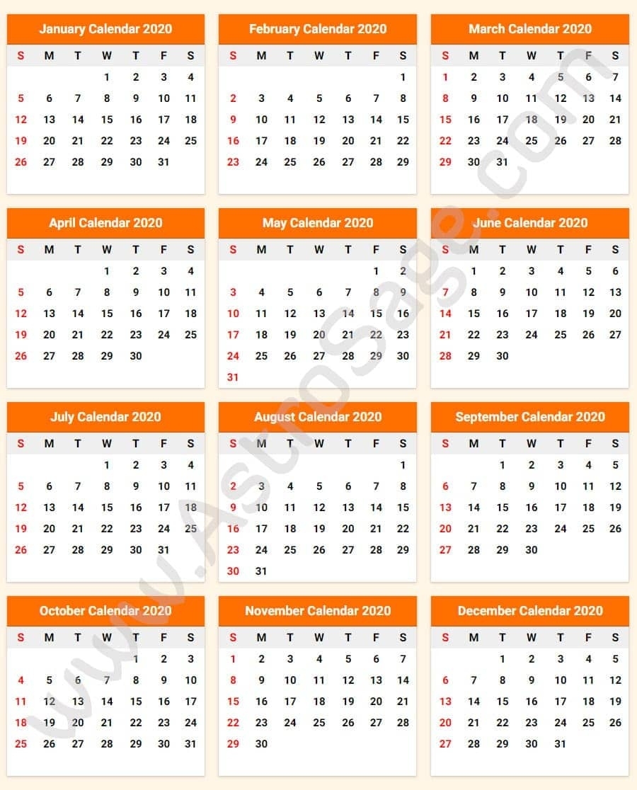 Printable Calendar 2020 With Holidays - Download Free Printable Calendars With Chinese Lunar Calendar