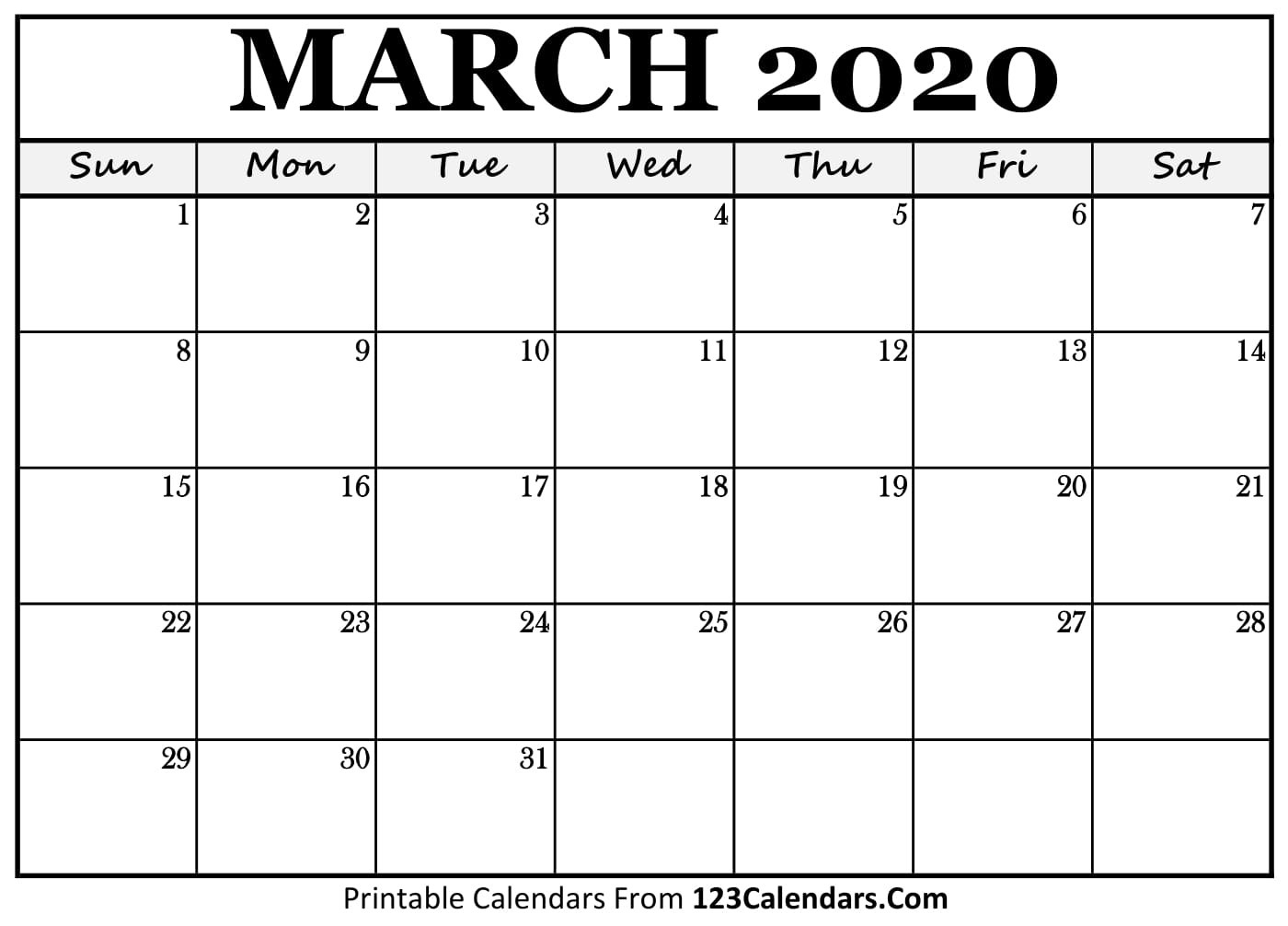 Printable Calendar March 2020 | Teekayshippingcorporation March 2020 Calendar Printable Org