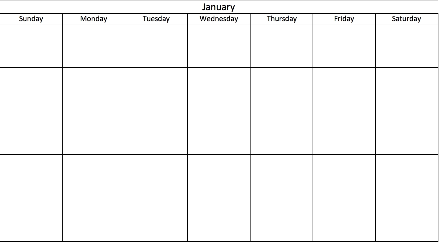 Printable Calendar No Dates | Printable Calendar 2020 Blank Calendar With No Dates